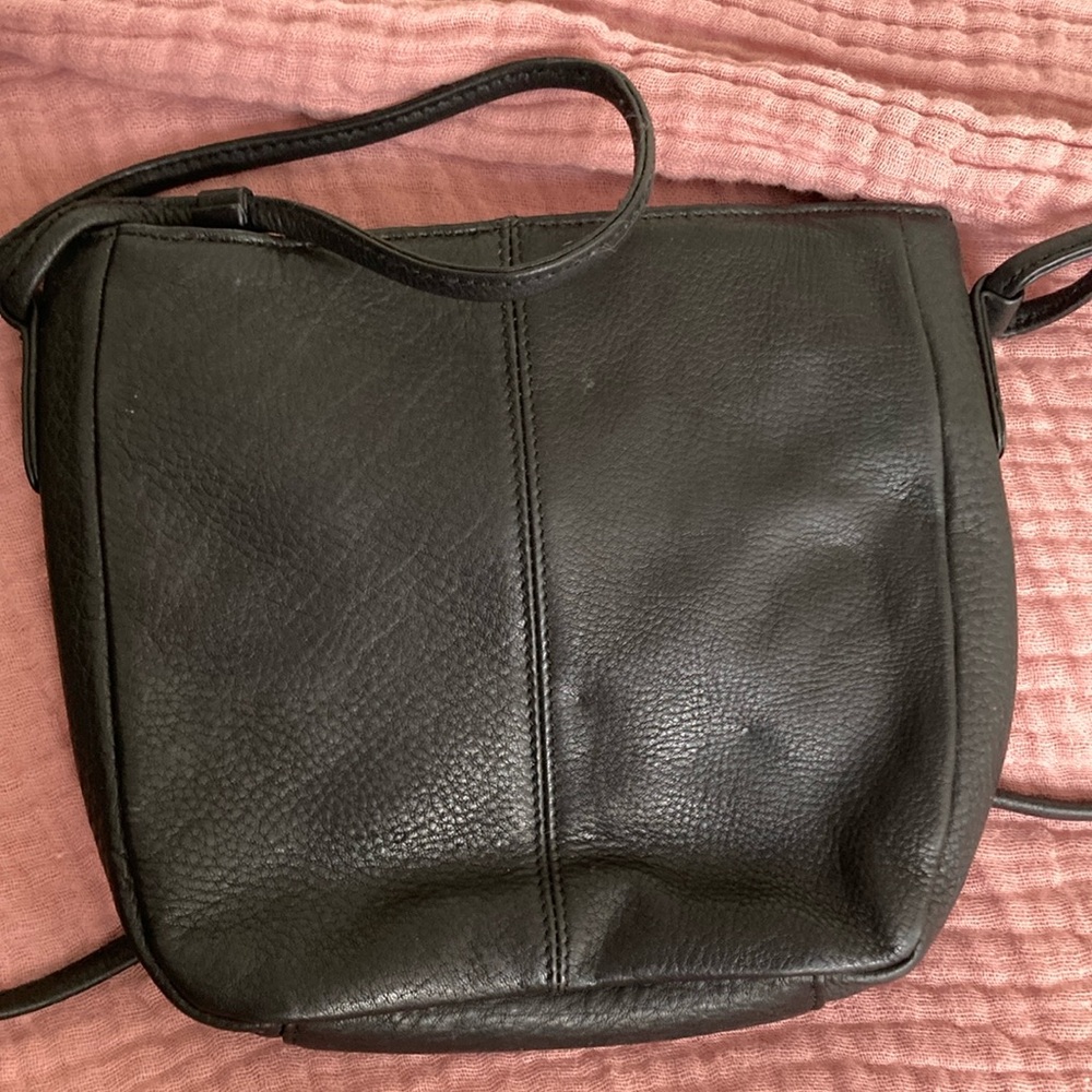 Black Leather Crossbody Bag